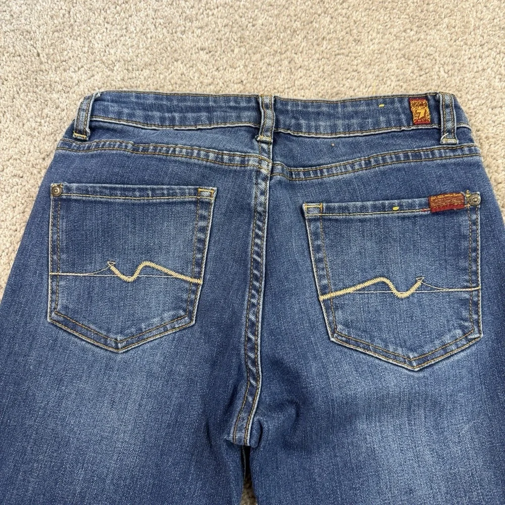 7 For All Mankind Slimmy Jeans Blue Womens 14 Stretch Slim Fit Premium Denim - Picture 8 of 8